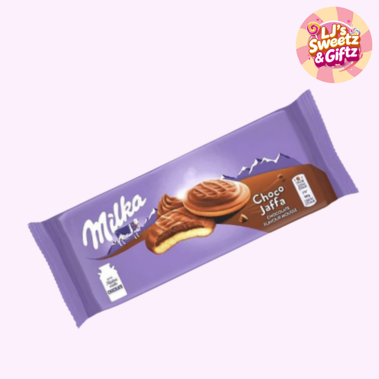 Milka Choco Jaffa chocolate bar packaging on a white background