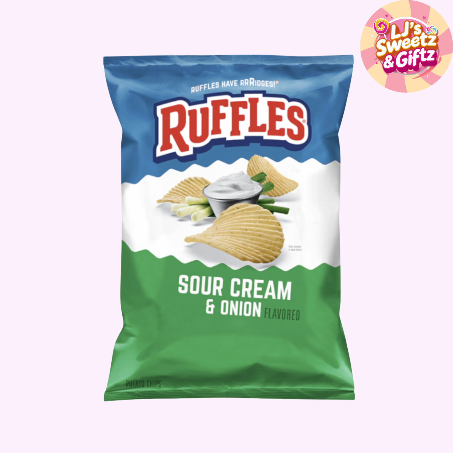 Ruffles Potato Chips Sour Cream & Onion (184g) USA