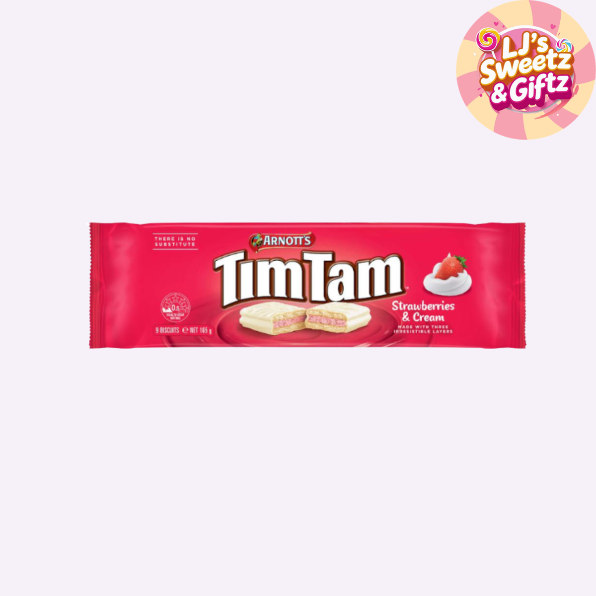 Tim Tam Strawberries & Cream Biscuits 165g