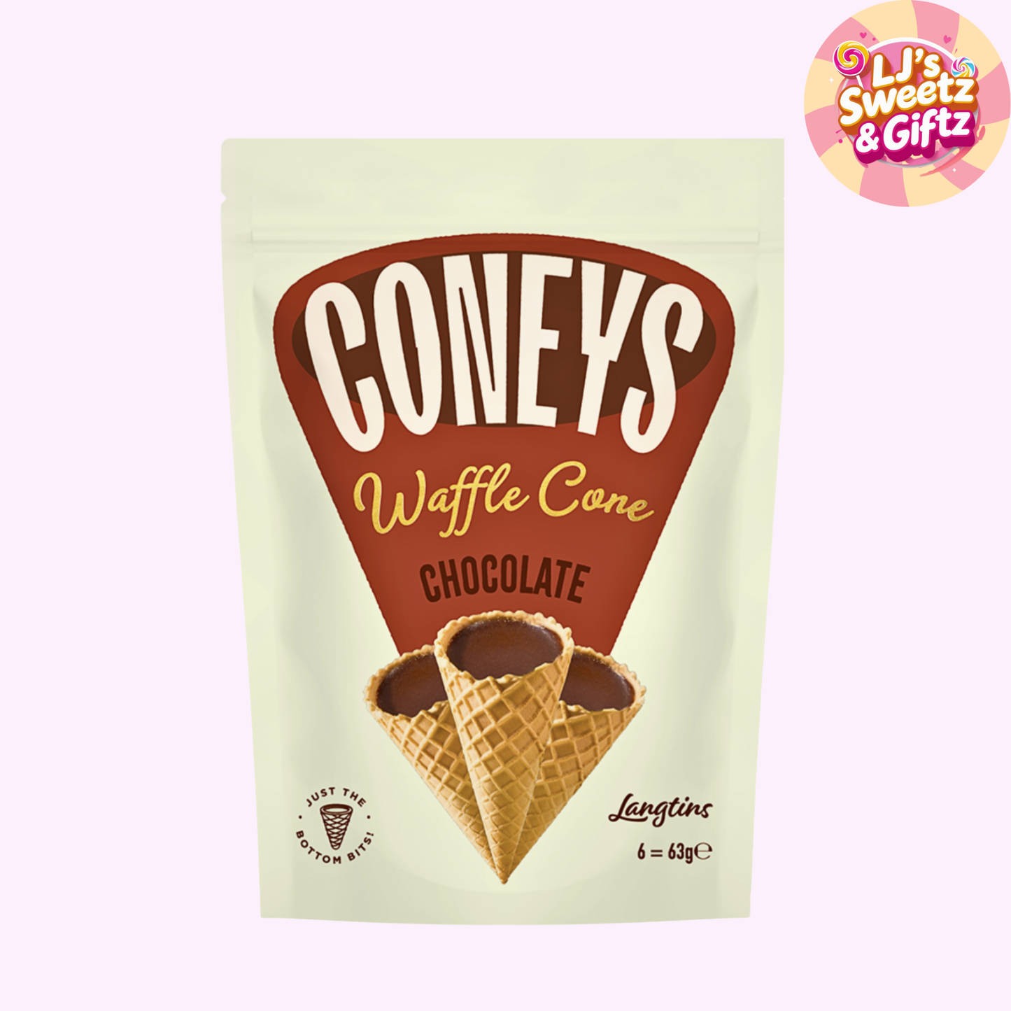 Coneys Waffle Chocolate Cone Flavour 63g