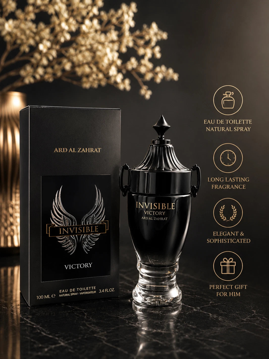 Ard Al Zafrat "Invisible Victory" Eau De Toilette for Men - 100ml