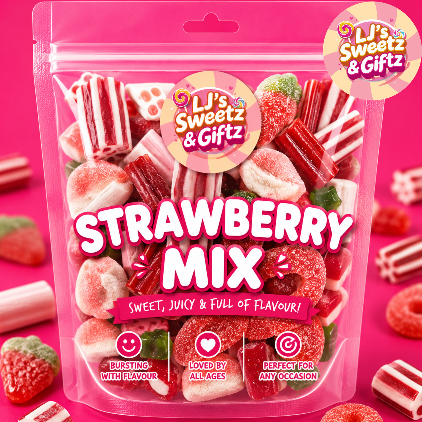 Strawberry Flavoured Sweet Mix