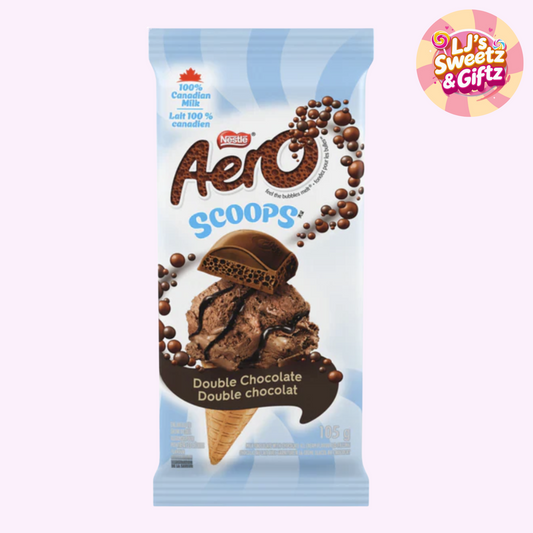 Aero Scoops Double Chocolate ice cream package on a white background