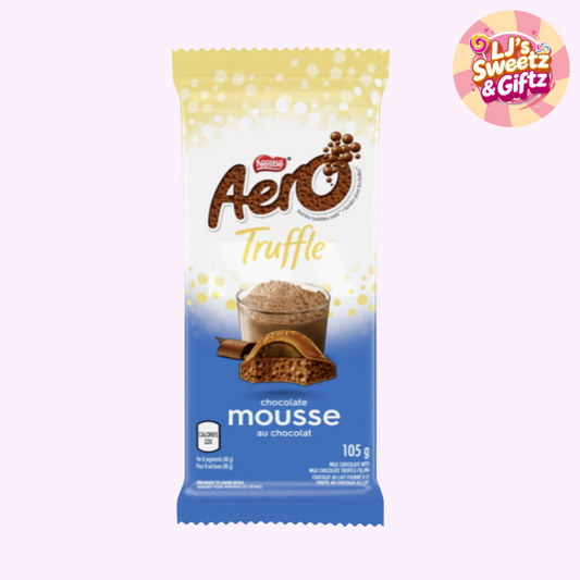 Aero Truffle chocolate mousse packaging with a visible brand logo on a white background.
