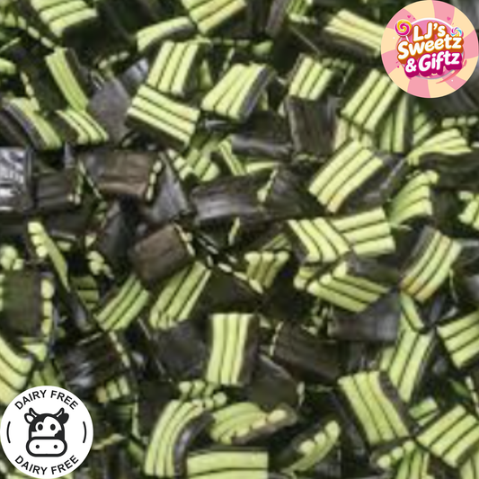 Apple Liquorice Stripes 300g