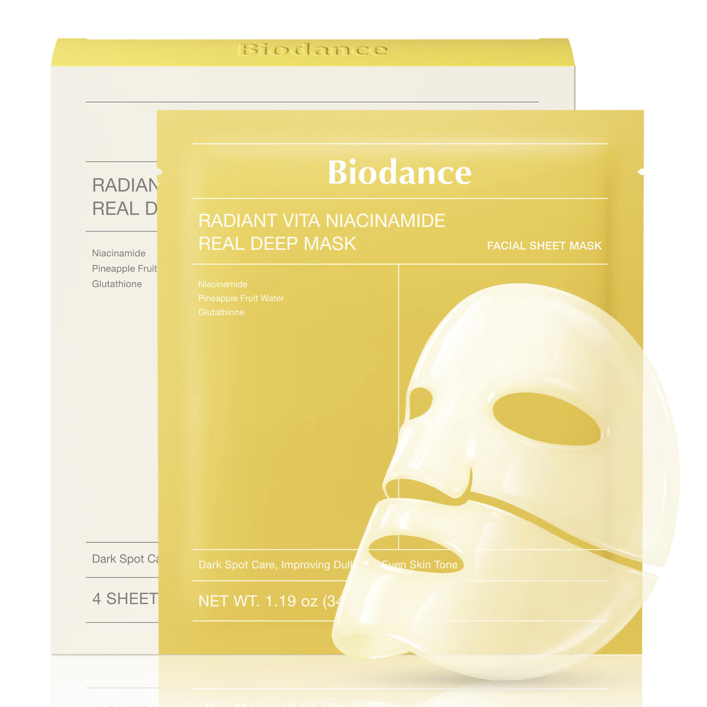 BIODANCE Radiant Vita Niacinamide Real Deep Mask x4