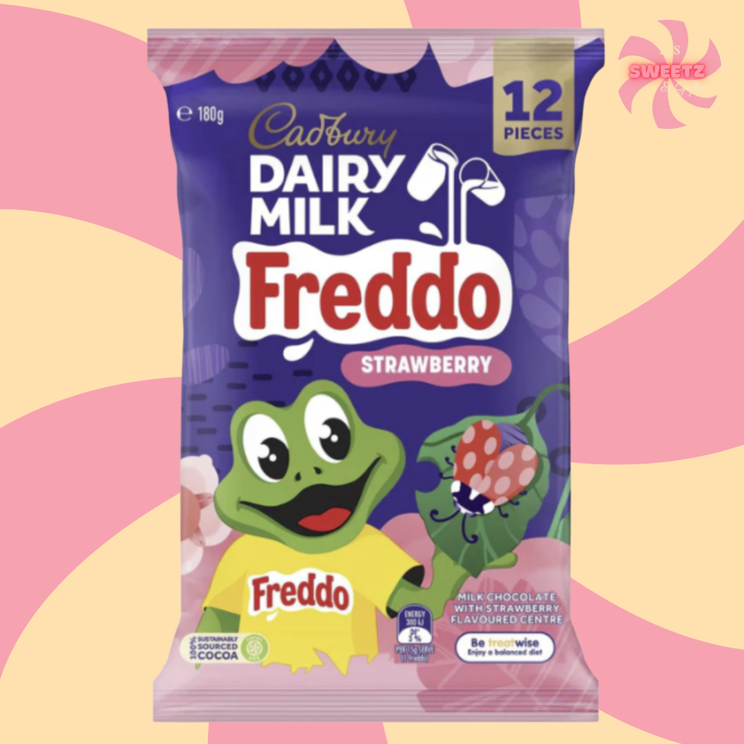 Cadbury Dairy Milk Freddo Strawberry 12-Pack 180g - [Australian]