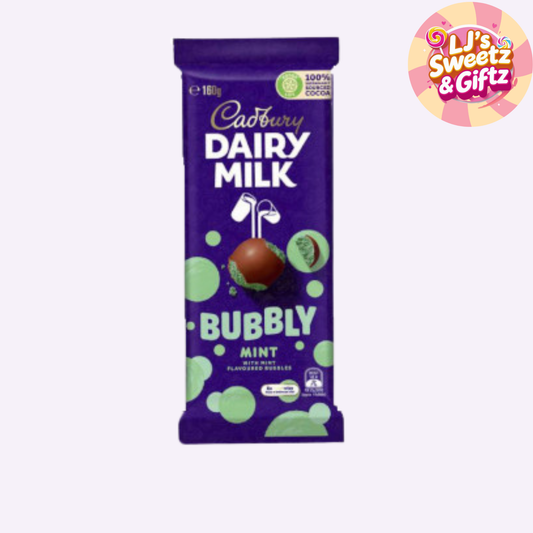 Cadbury's Dairy Milk Bubbly Mint AUS 160g