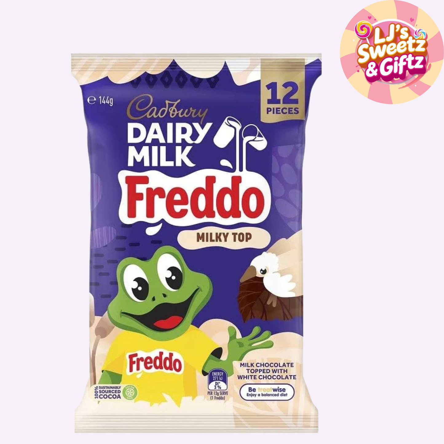 Cadbury Dairy Milk Freddo Milky Top 12-Pack 144g - [Australian]