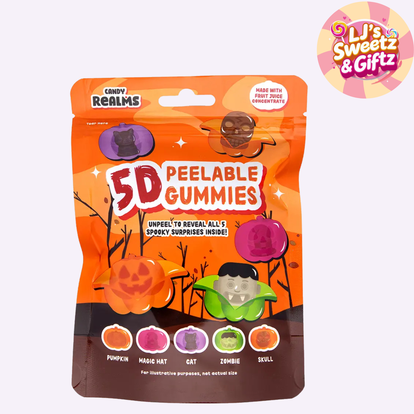 Candy Realms 5D Peelable Halloween Gummies 60g