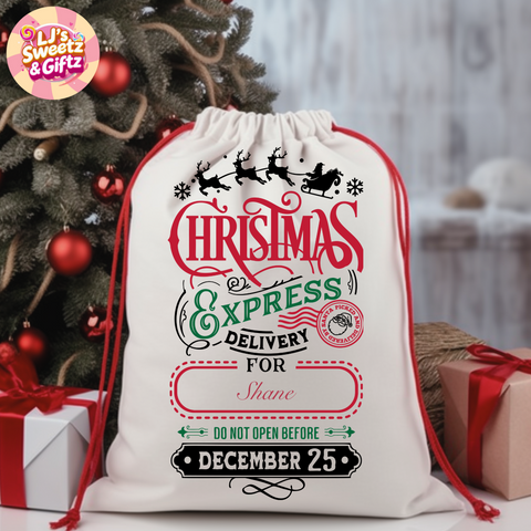 Christmas Sack Ljs sweetz Giftz Logo