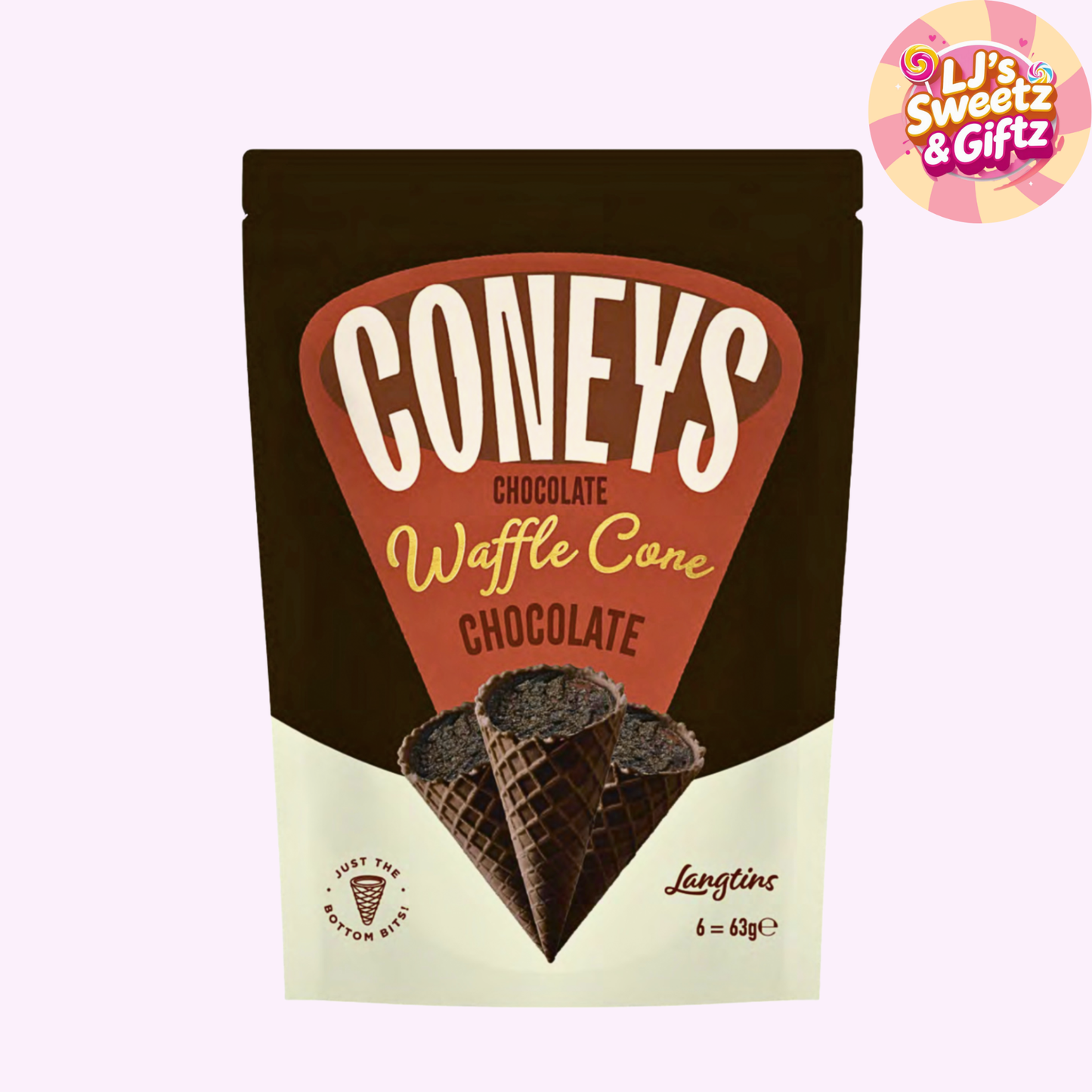 Coneys Chocolate Waffle Cone Chocolate Flavour 63g