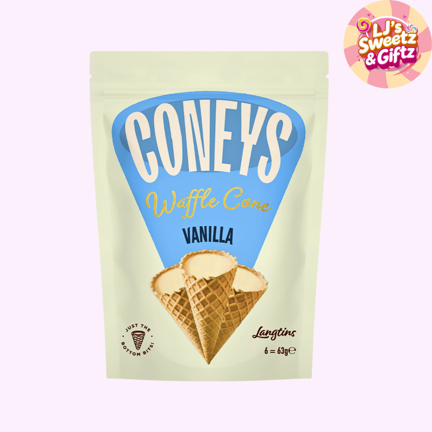 Coneys Waffle Cone Vanilla Flavour 63g