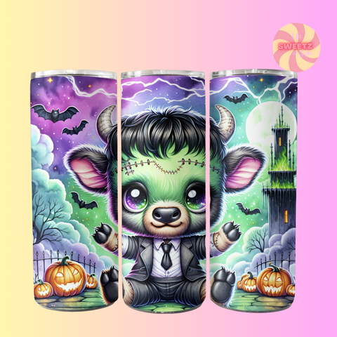Frankenstein Highland Cow Tumbler