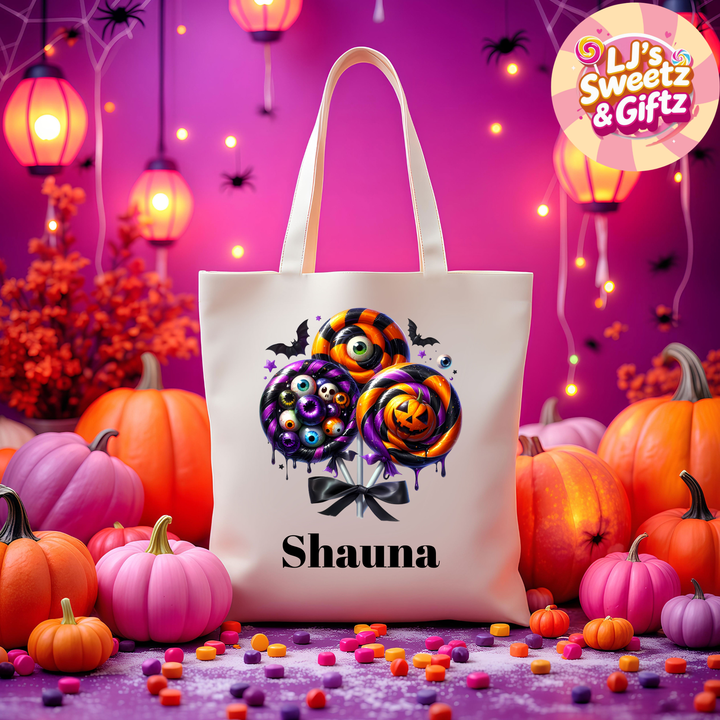 Halloween Lollipop Tote Bag