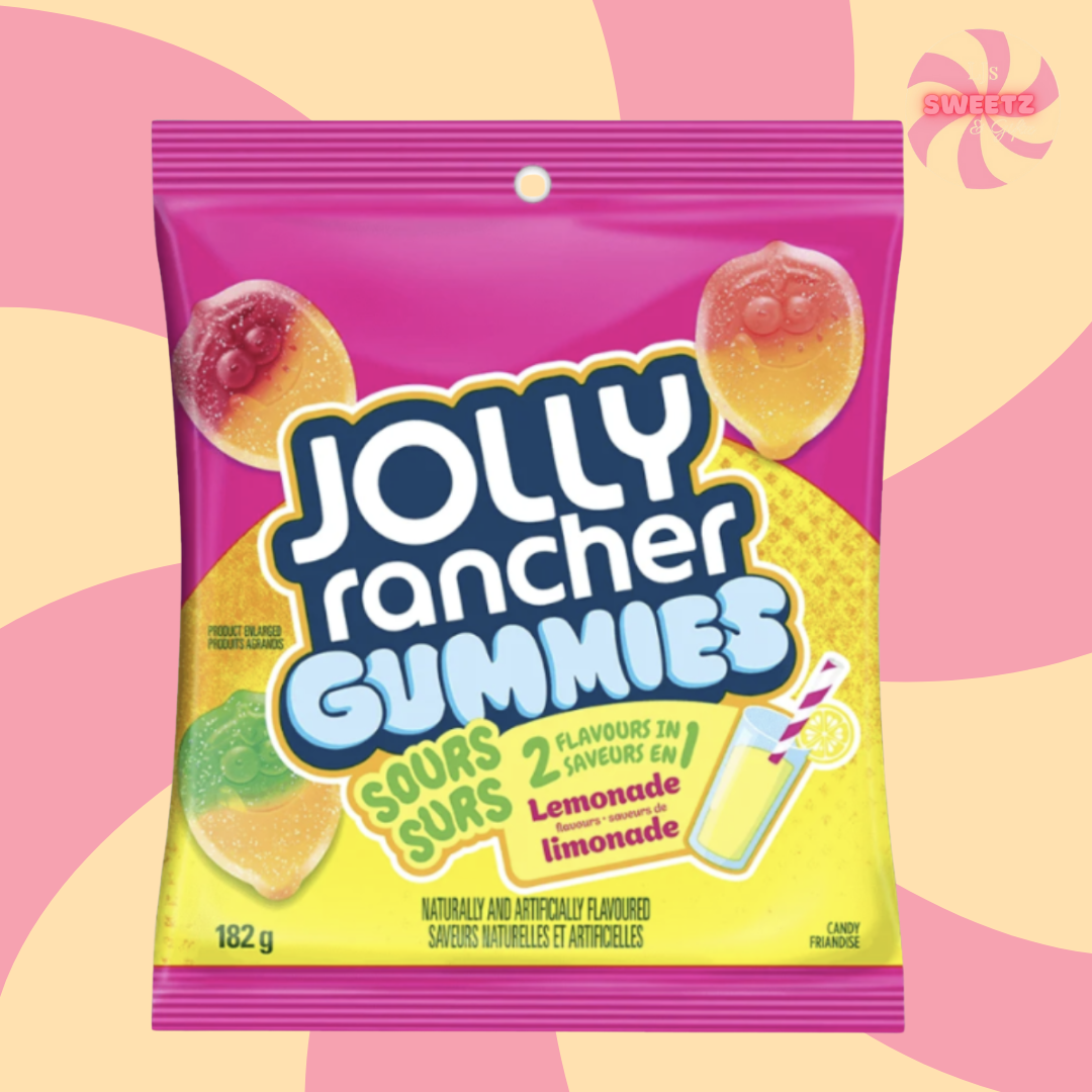 Jolly Rancher Gummies Sours Lemonade 2 Flavours In 1 182g - [Canadian]

