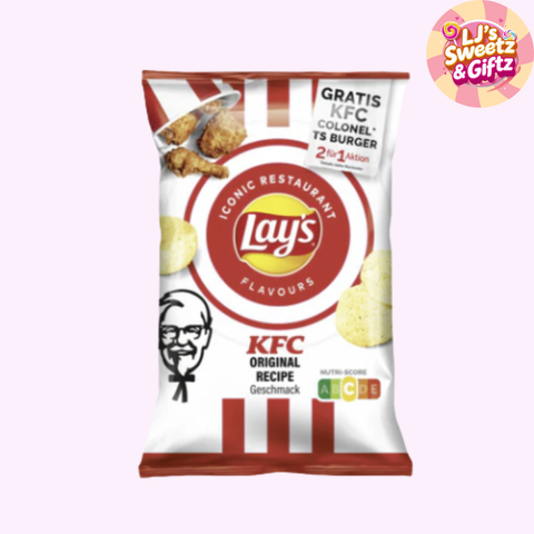 Lay's KFC Original Recipe potato chips packaging on a white background