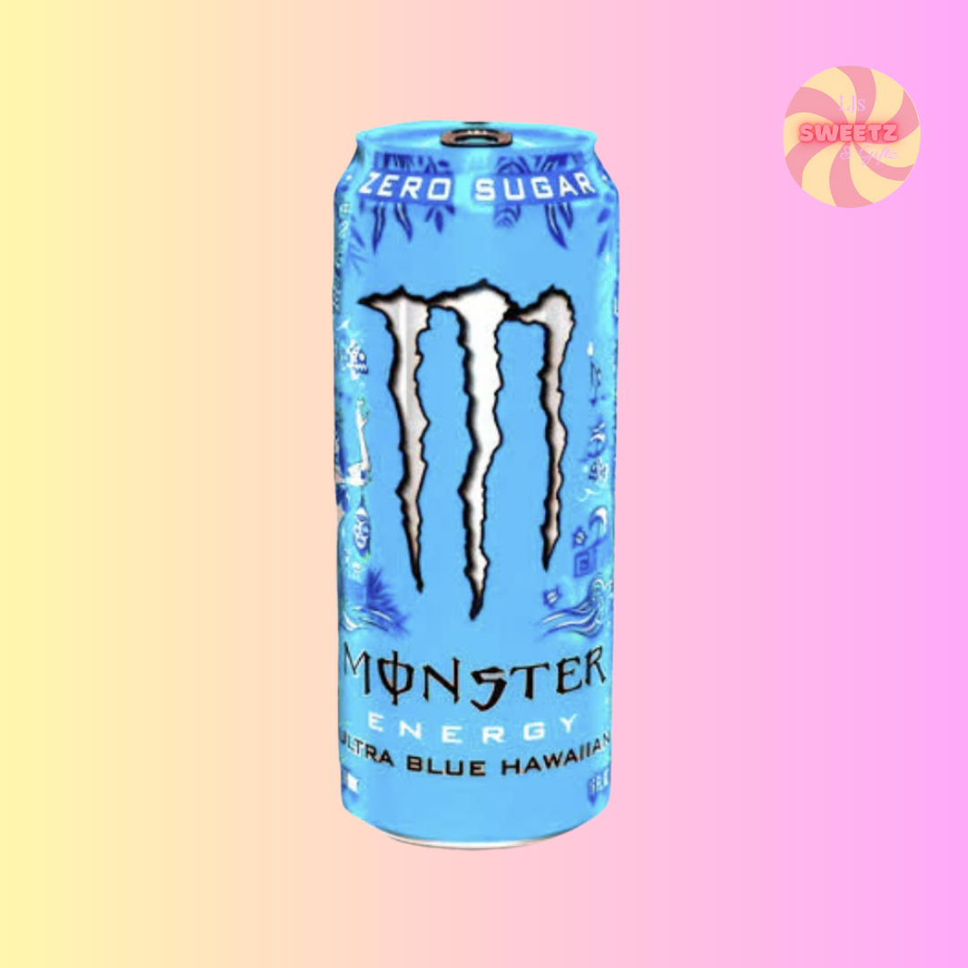Monster Energy drink can on a gradient background
