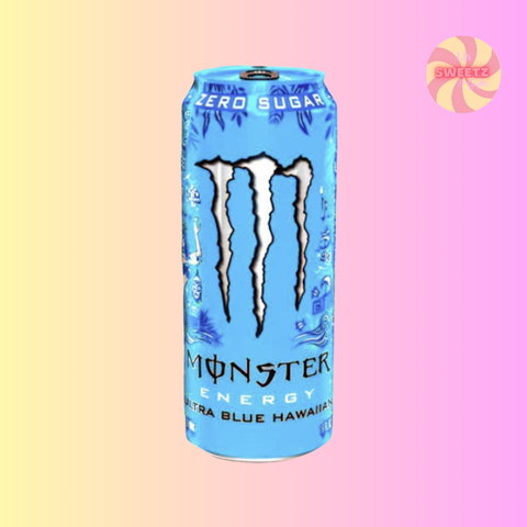 Monster Energy drink can on a gradient background