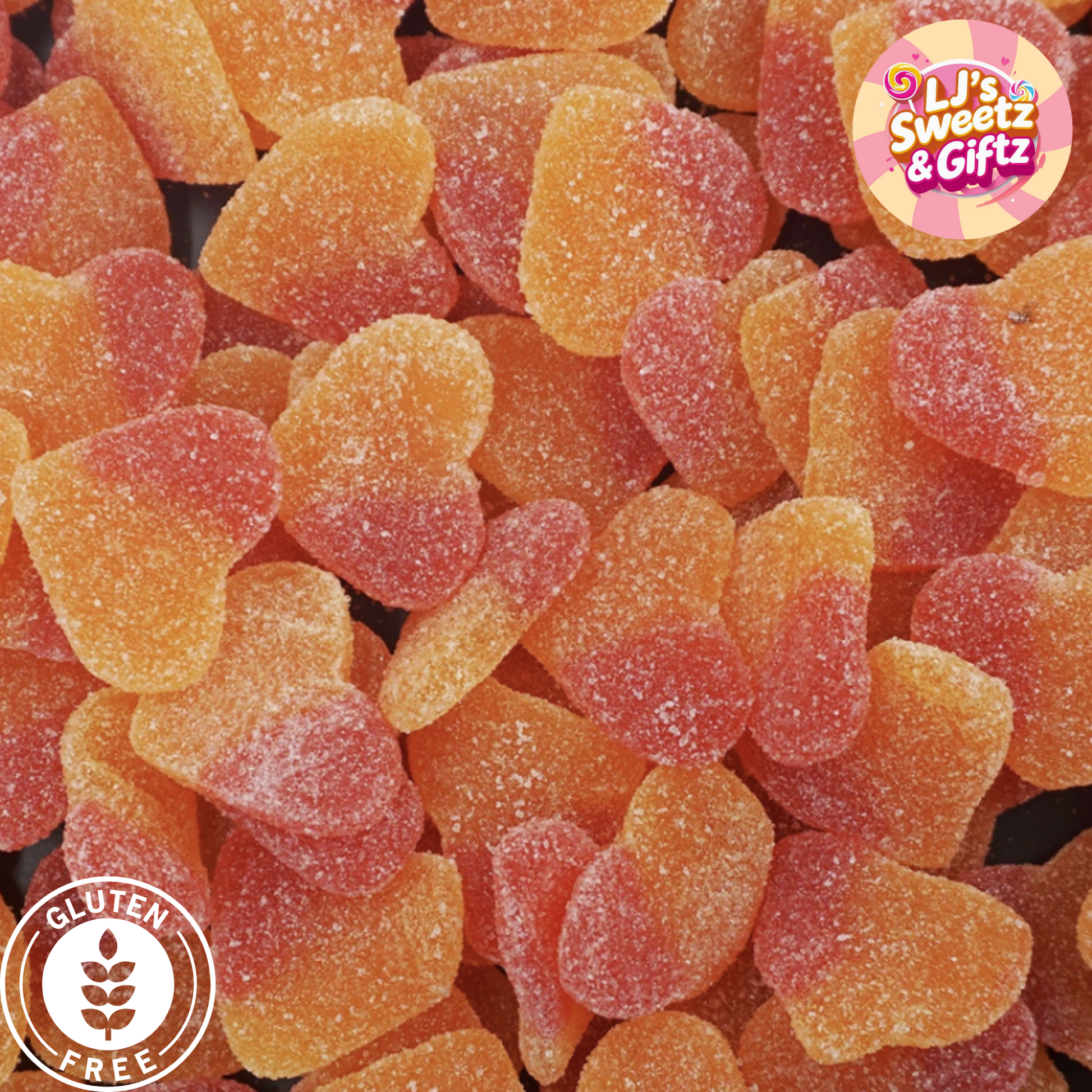 peach hearts swets