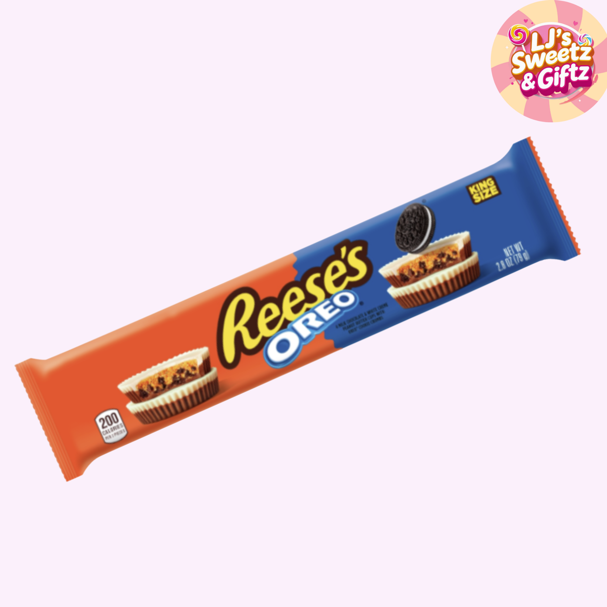 Reese's Oreo candy bar packaging on a white background with a visible brand logo.