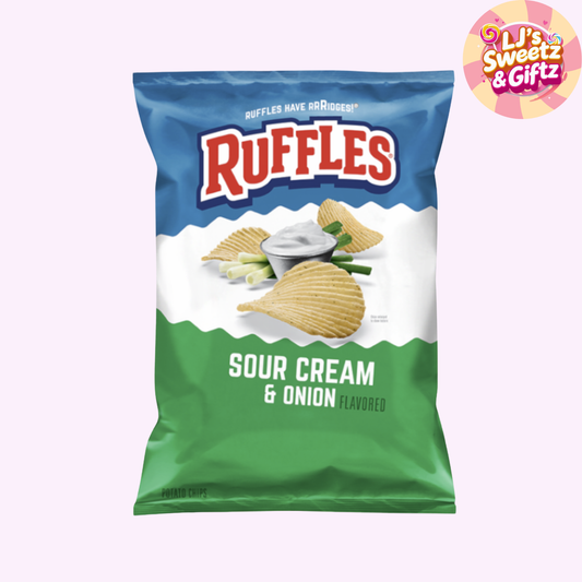 Ruffles Potato Chips Sour Cream & Onion  (184g) USA