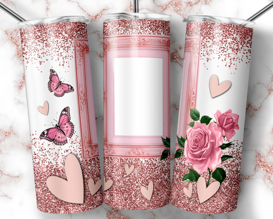 Personalised Pink Photo Tumbler