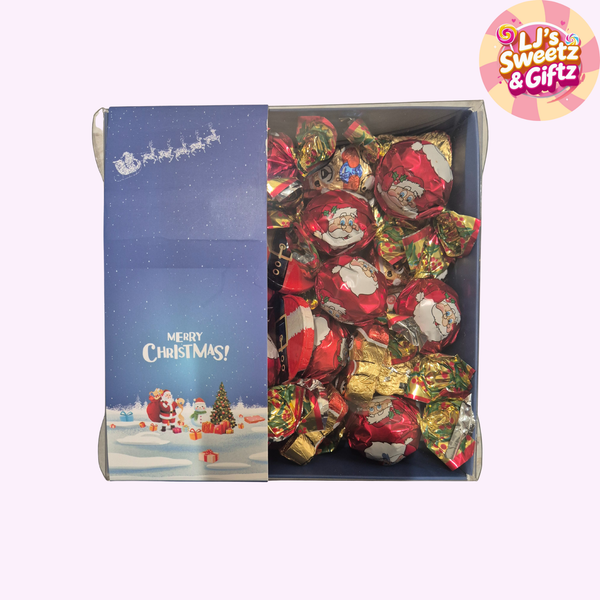 Small Blue Christmas Chocolate Box