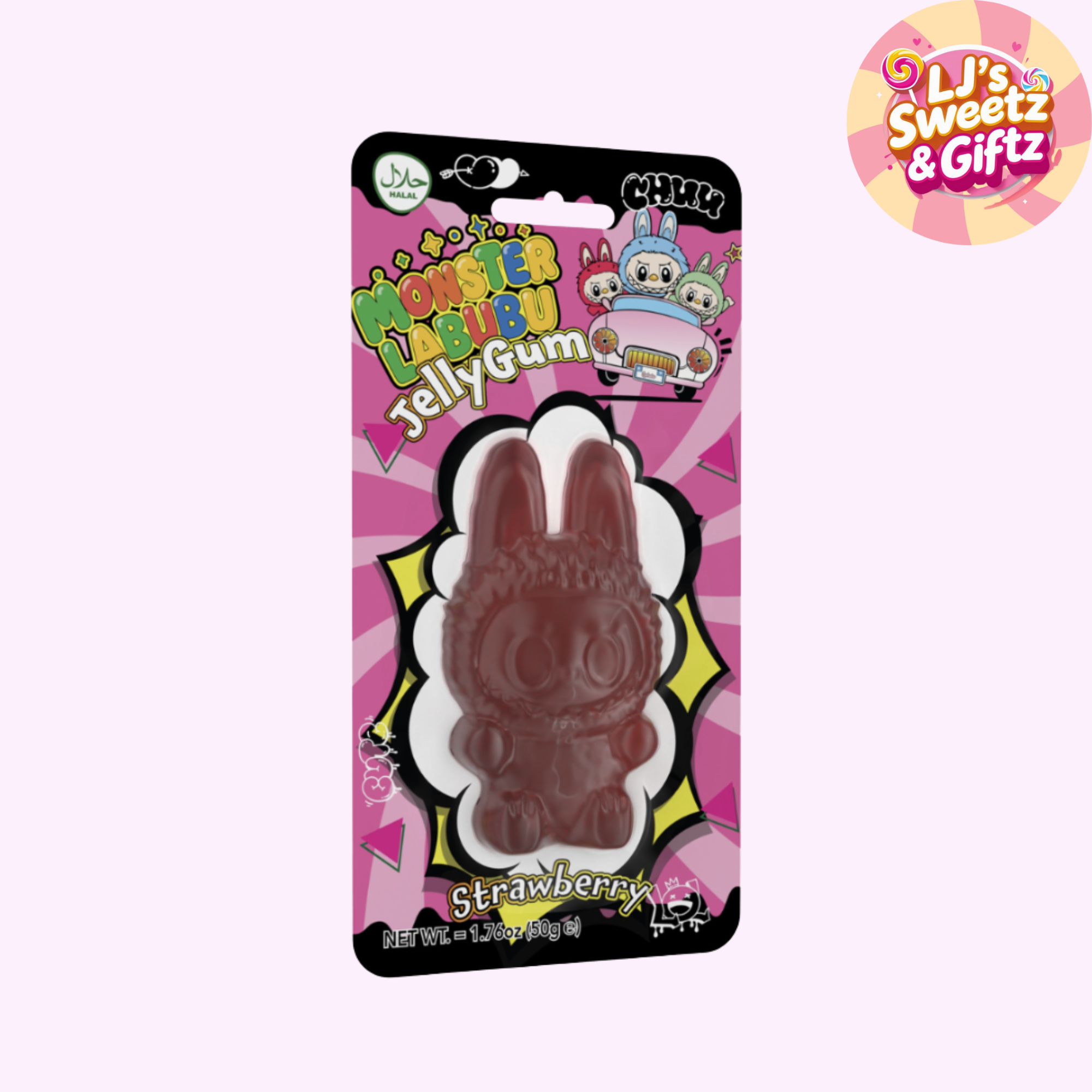 Monster Labubu Strawberry Jelly Gum
