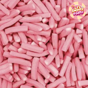 Pink candy sticks with 'LJ's Sweetz & Giftz' logo in the corner.