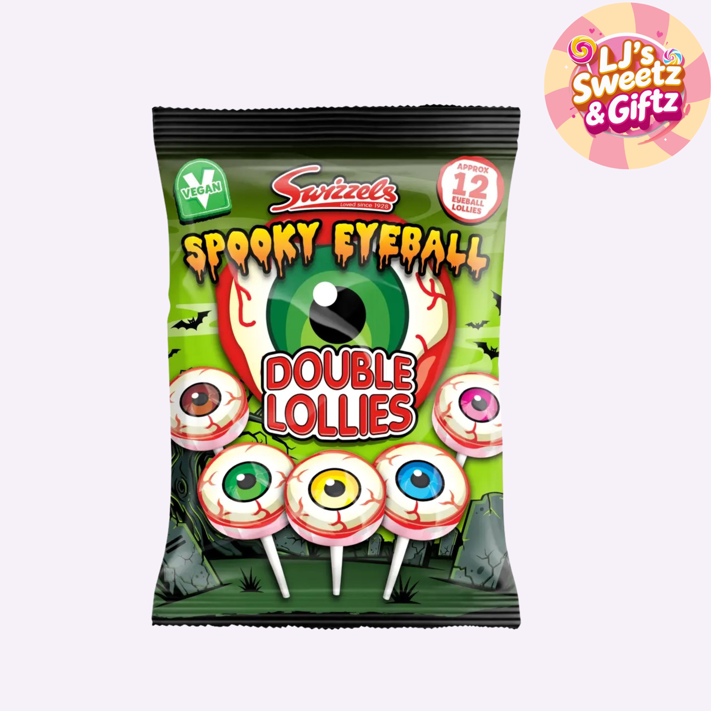 Swizzels Spooky Eyeball Double Lollies 130g