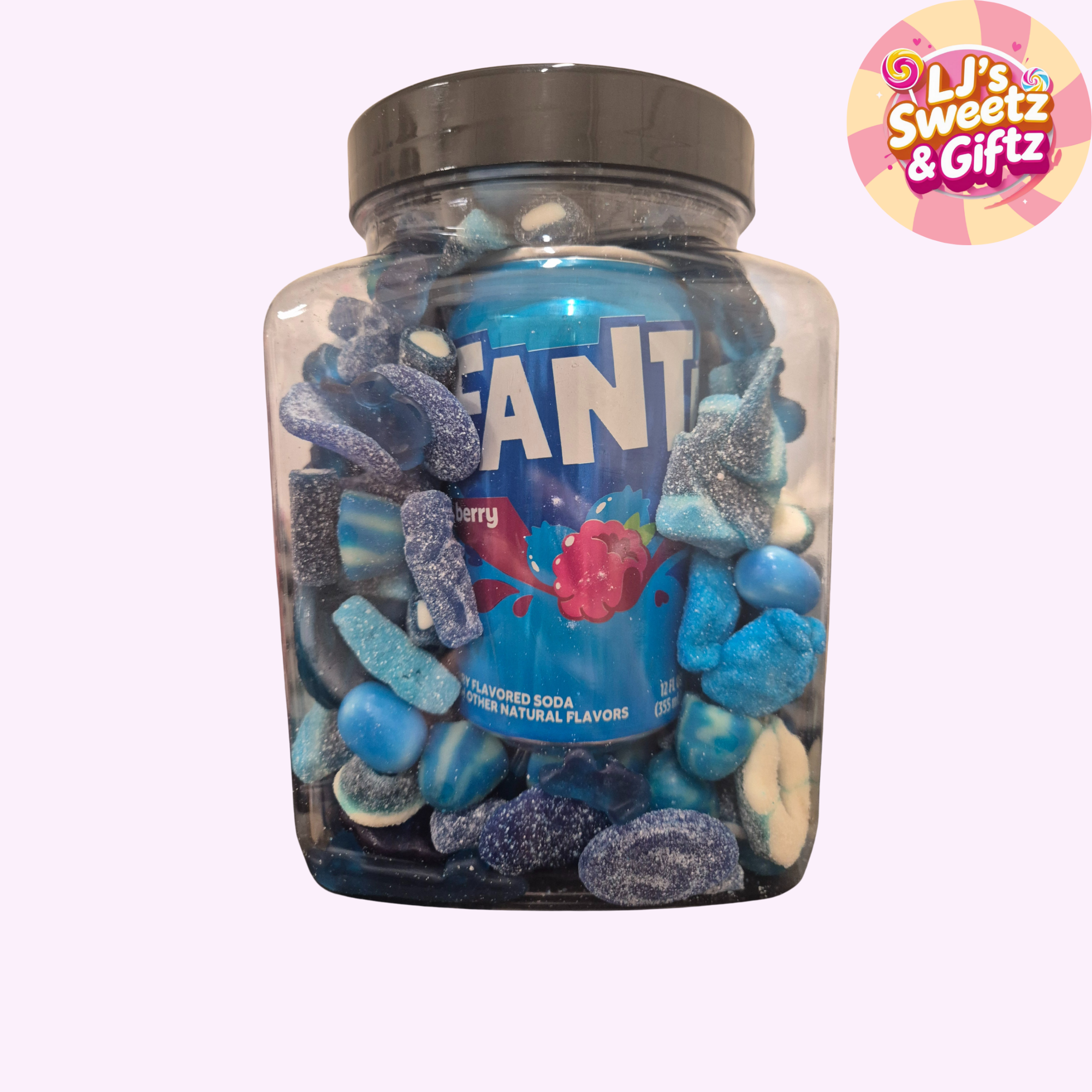 Blue Drink Jar and Sweets