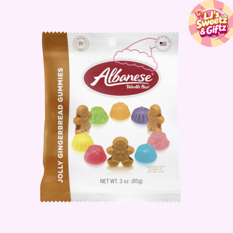 Albanese World's Best Jolly Gingerbread Gummies  3oz (85g)