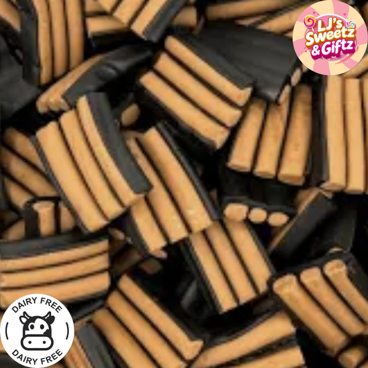 Liquorice Chocolate Stripes 300g