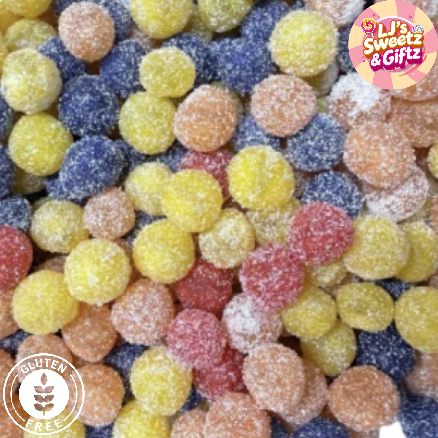 Sour Jelly Filled Fruit Balls 300g