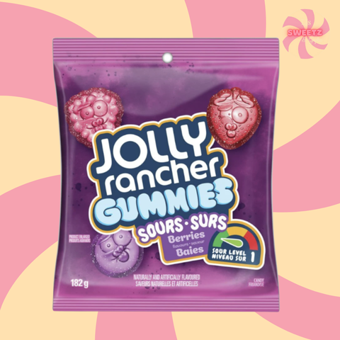 jolly Rancher Gummies Sours Berries 182g - 10CT [Canadian]