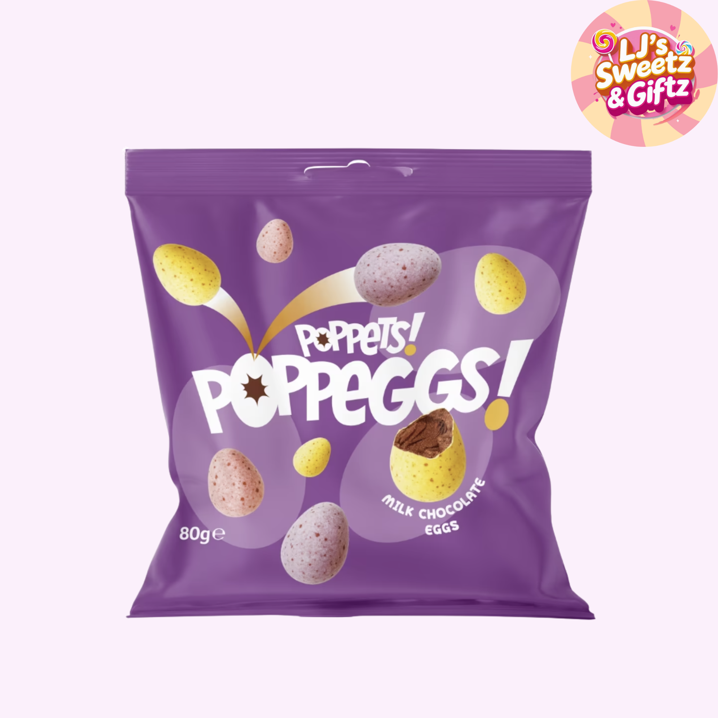 Poppets Poppeggs Milk Chocolate Eggs 80g