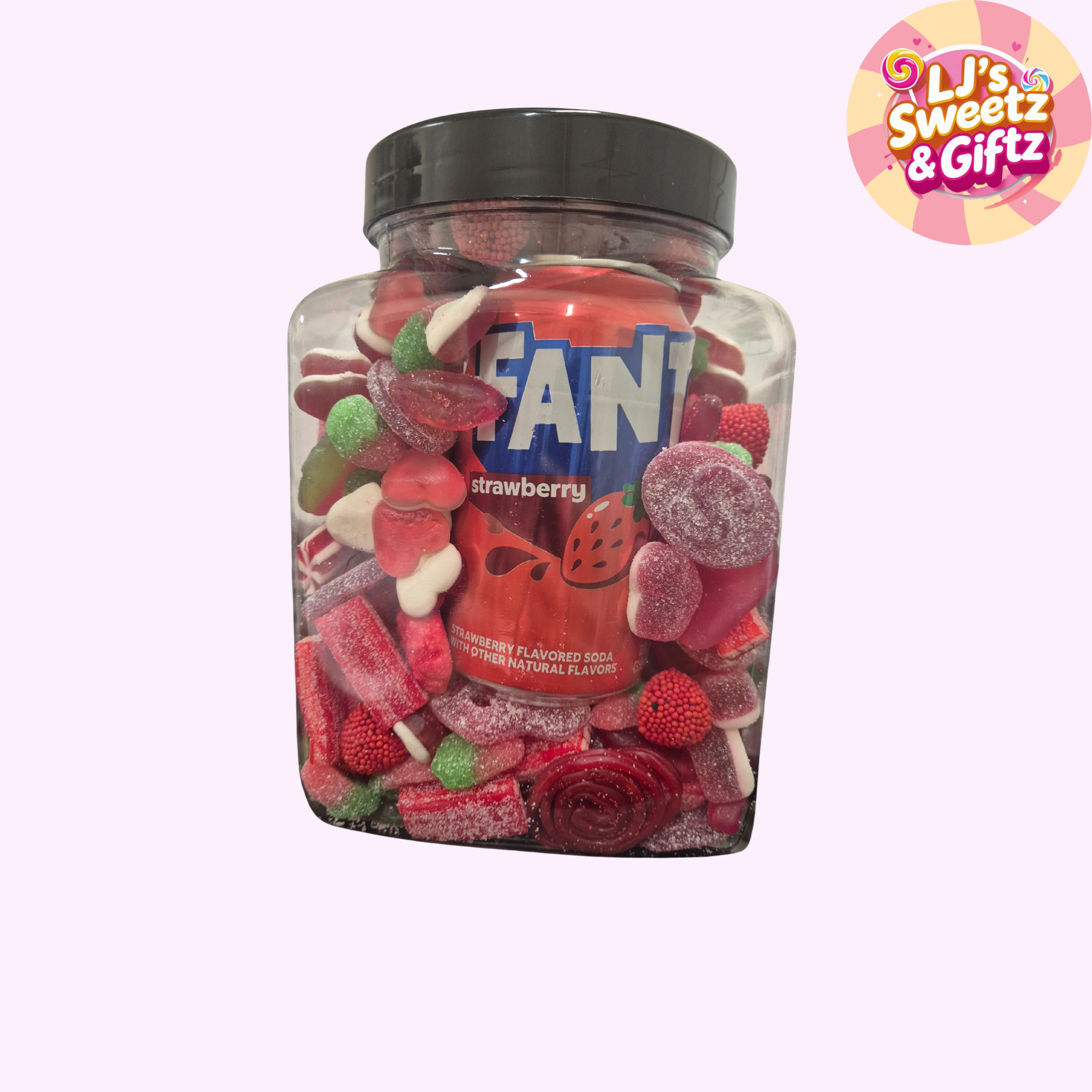Red Drink Jar and Sweets