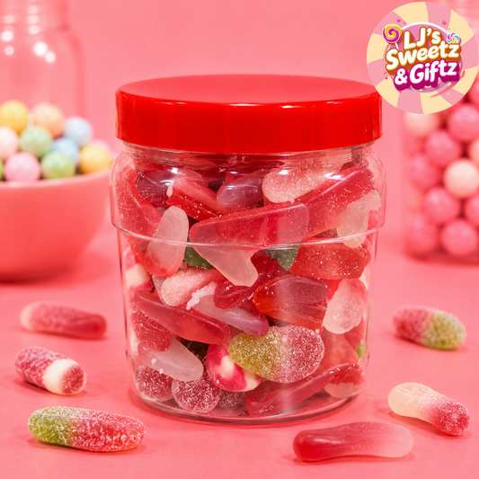 Red Themed Sweet Small Jar