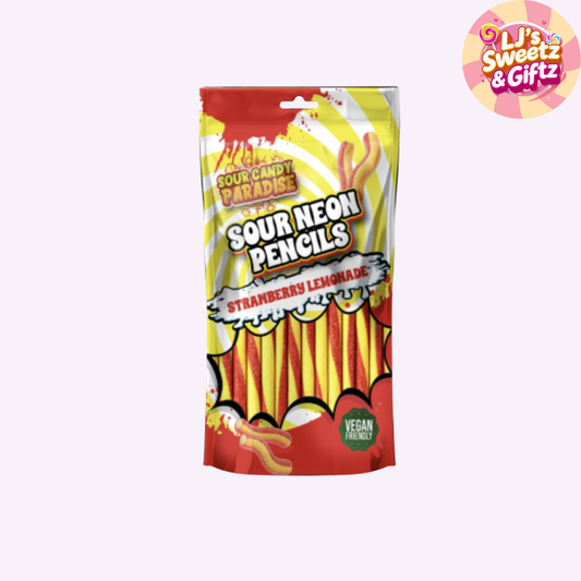 Candy Paradise Sour Neon Pencils Strawberry Lemonade